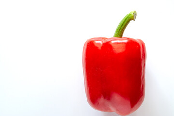 Red bell pepper on a white background