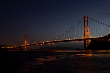 Fototapeta na wymiar Golden Gate Bridge at night. San Francisco