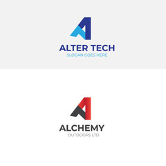 Creative A&T letter logo design for your company and brand 