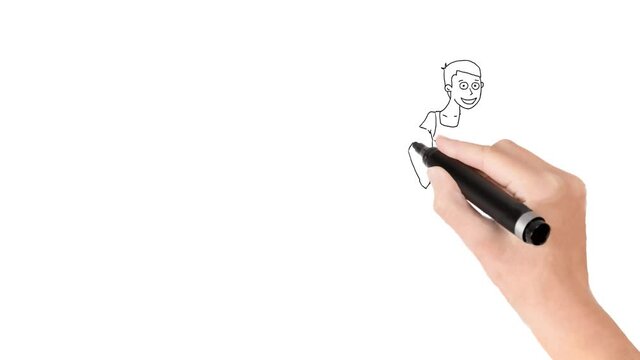 Renovator Computer Drawing Whiteboard Animation Of Job Position