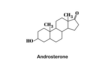 Formula of chemical structure of Testosterone .Vector EPS 10.