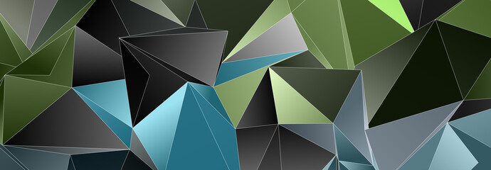Fototapeta premium 3d Triangles, abstract background. Design wallpaper.