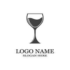 wine glass icon vector illustration template