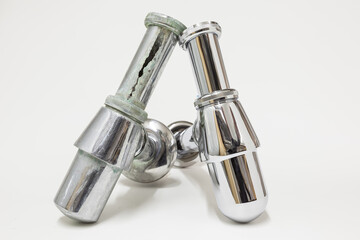 an old and an new siphon