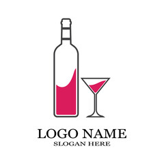 wine glass icon vector illustration template