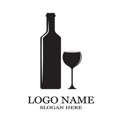 wine glass icon vector illustration template