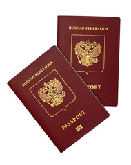 travel passport of the Russian Federation is isolated on a white background