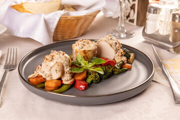Roast pork medallions