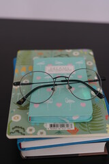 Glasses on a notepad
