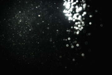 Glittering stars of blur white bokeh