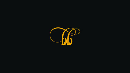 Alphabet letter Initial B, BB logo vector graphic design, minimal, concept, creative, symbol, sign, monogram, template, logotype, branding for for premium business typeface, startup, company etc.