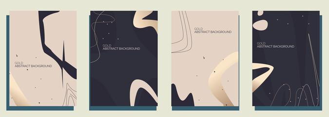 Elegant abstract trendy universal background templates. Minimalist aesthetic. Gold Banner Background