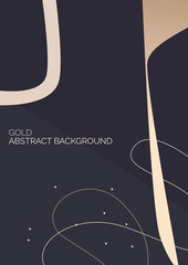 Elegant abstract trendy universal background templates. Minimalist aesthetic. Gold Banner Background