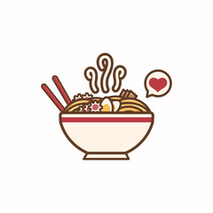 Japanese food ramen noodles. suitable for use as logos, posters, menus, etc.