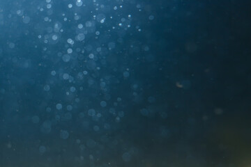 Blue bokeh of lights