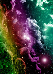 galaxy in a free space. 3D rendering