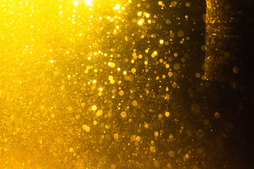 Glittering stars of blur gold  bokeh