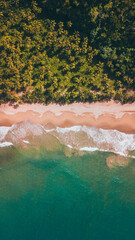 cenital drone shoot of the virgin beach