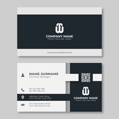 simple black and white business card template