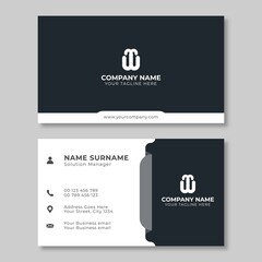 simple black and white business card template