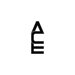 ace letter original monogram logo design