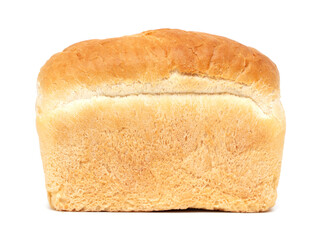 High quality flour bread on a white background. Close-up