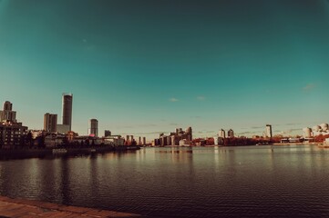 A view of the city of Yekaterinburg, Russia shot on a bright sunny day.
