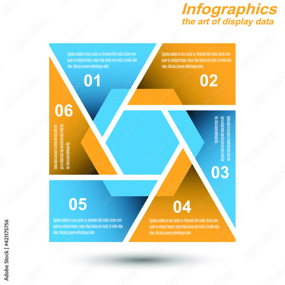Fototapete infographic display template. idea to display information, ranking and statistics.