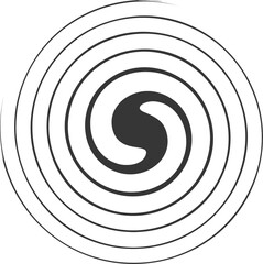 black and white spiral
