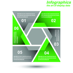 Infographic display  template. Idea to display information, ranking and statistics.