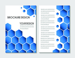 Brochure template, flyer design or depliant cover for business presentation and magazine covers.