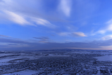 landscape with snow