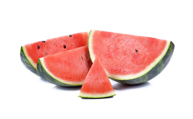 Slice of watermelon isolated on white background