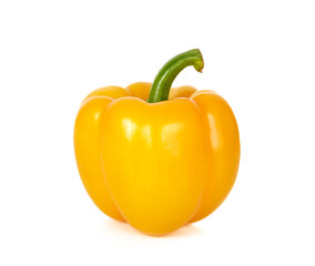 Yellow pepper on white background