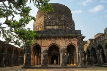 Hathi Mahal in Mandu, Madhya Pradesh, India. Built in Moghul style of architecture.