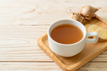 fresh and hot ginger juice glass