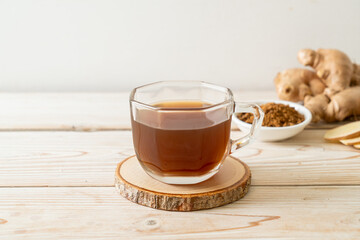 hot and sweet ginger juice glass