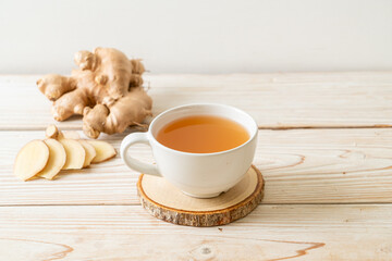 fresh and hot ginger juice glass