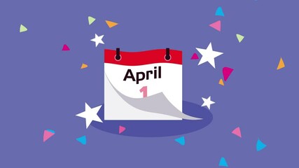april fools day calendar and stars