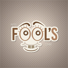 April fool's day celebration greeting card design.