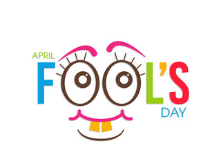 April fool's day celebration greeting card design.