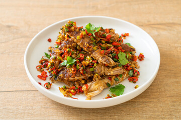 Stir-fried Mantis Shrimp or Crayfish with Chilli and Salt.