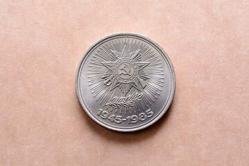 USSR commemorative Coin1985 year. 40 years of Victory of soviet people in great Patriotic war....