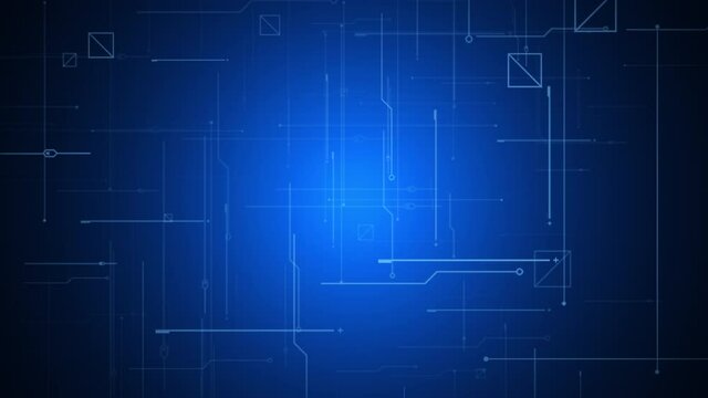 cyber space technological animated lines background