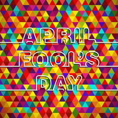 April fool's day celebration greeting card design.