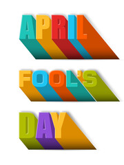 Fototapeta premium April fool's day celebration greeting card design.