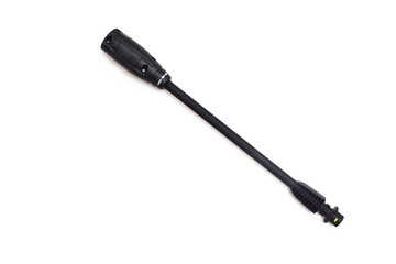 Spray lance with pressure regulator for hand spray gun for high pressure washer on white background, isolate