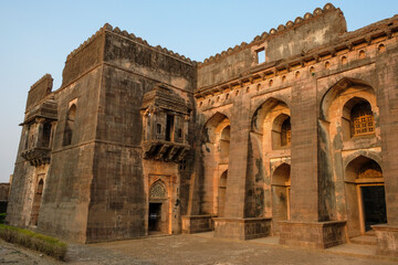 Naklejka premium Hindola Mahal is a large meeting hall in the ancient Indian city of Mandu, Madhya Pradesh, India.