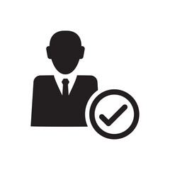 approve man icon sign symbol