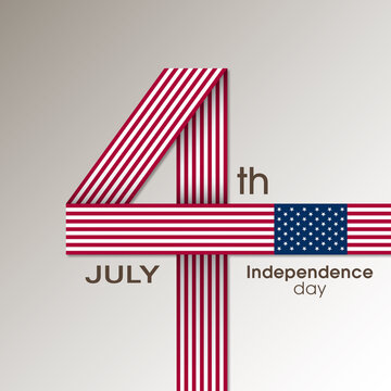 Illustration of Independence day of United states of America,4 July.